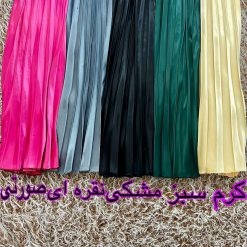 شلوار دامنی پلیسه ساتن مزونی - تصویر 6