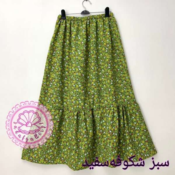 دامن کرپ پفکی بلند در رنگبندی خاص - Image 2