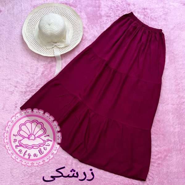 دامن نخی طبقه ای بلند پالت رنگ های تند - Image 4