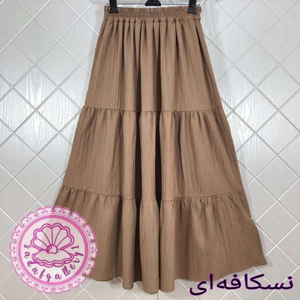 دامن بلند طبقه ای کراش دررنگبندی متنوع - Image 2