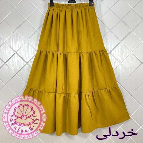 دامن بلند طبقه ای کراش دررنگبندی متنوع - Image 10