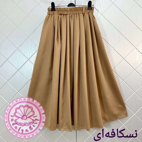 دامن کتان زارا پرچین و کلوش بلند - Image 5