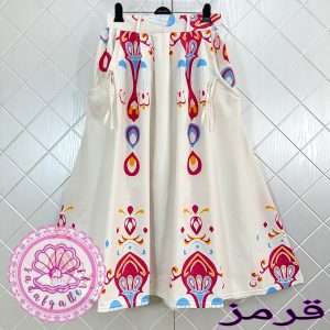 دامن لینن شمعدونی بلند