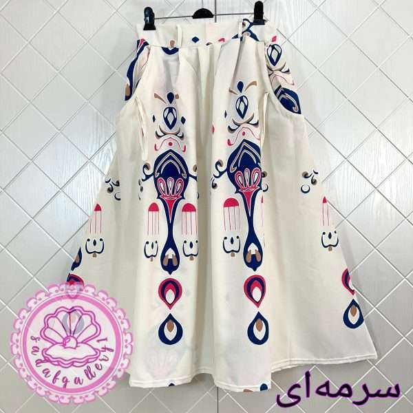 دامن لینن شمعدونی بلند - Image 5