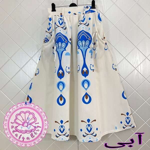 دامن لینن شمعدونی بلند - Image 3