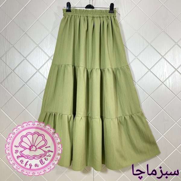 دامن بلند طبقه ای کراش دررنگبندی متنوع - Image 2