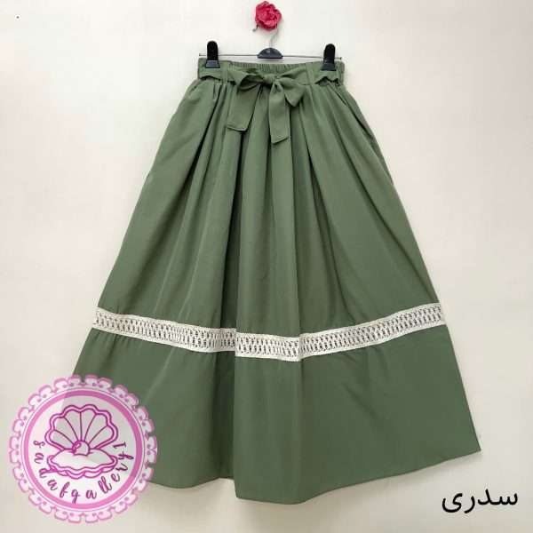 دامن لینن نواردوزی تمام کلوش در رنگبندی متنوع(کد1393) - Image 4