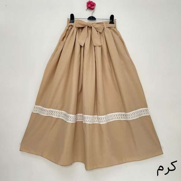 دامن لینن نواردوزی تمام کلوش در رنگبندی متنوع(کد1393) - Image 2