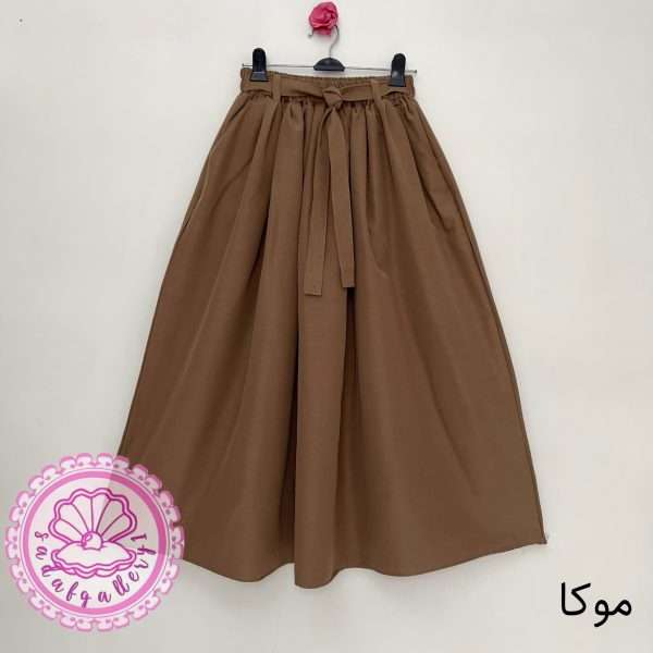 دامن لینن منگو کلوش در رنگبندی متنوع (کد1389) - Image 3