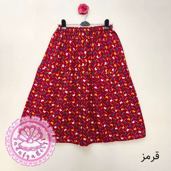 دامن نخی کوتاه پروانه ای در رنگبندی متنوع(کد1394) - Image 3