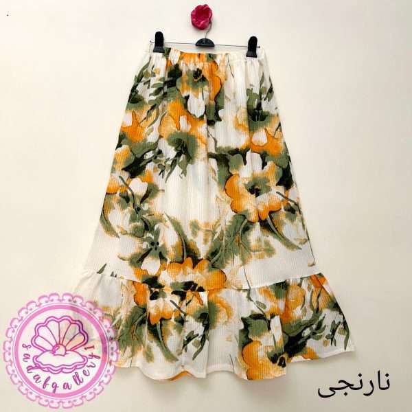 دامن آبرنگی بلند در رنگبندی متنوع(کد1401) - Image 3