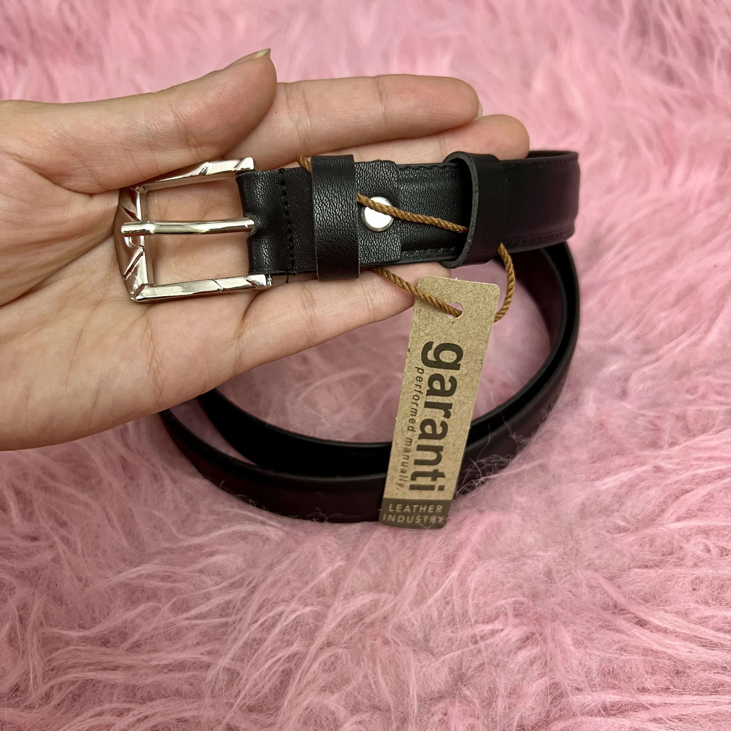 کمربند زنانه چرمی دوردوخت در رنگبندی(کد1420) - Image 4