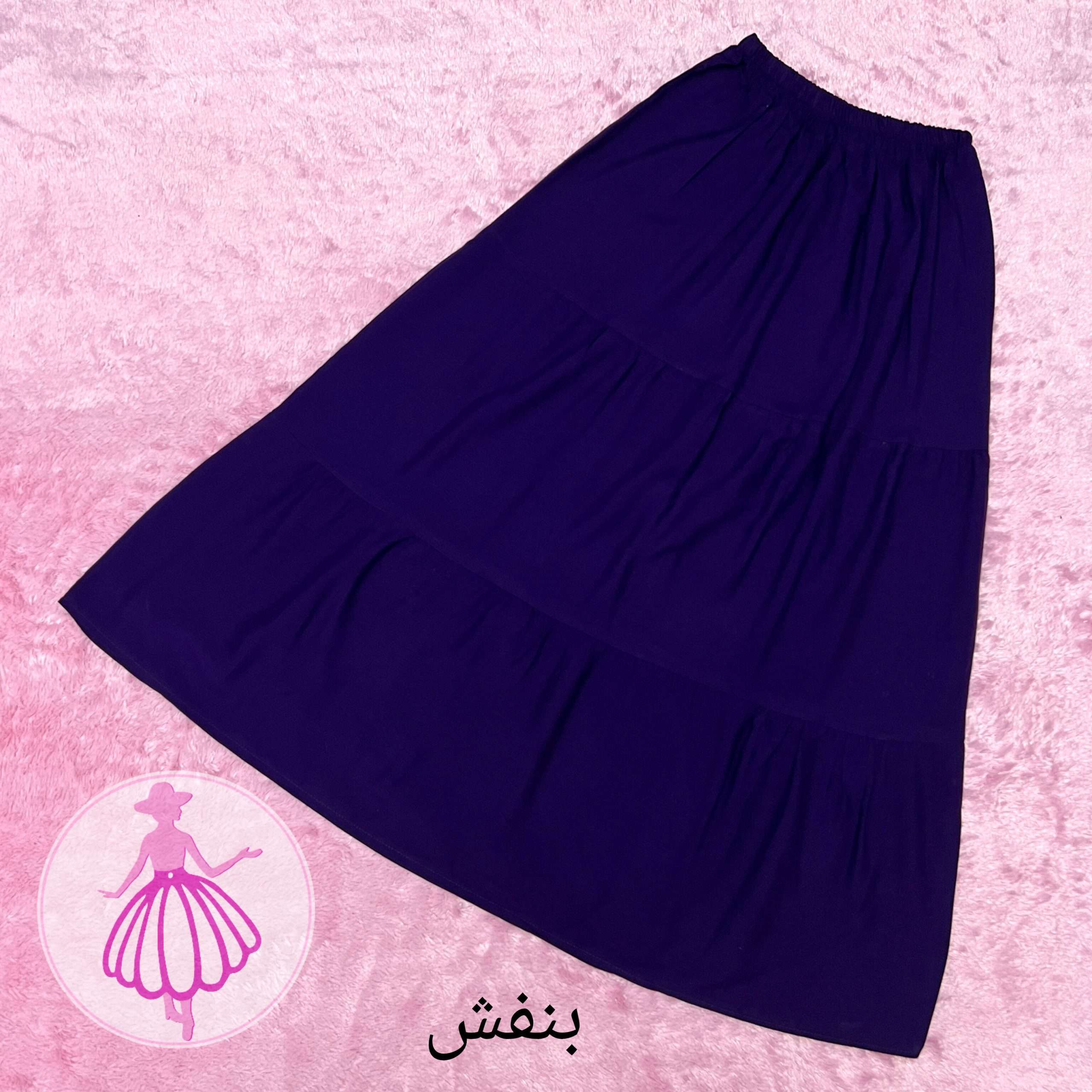 دامن نخی طبقه ای پالت رنگای پاییزی در رنگبندی - Image 2