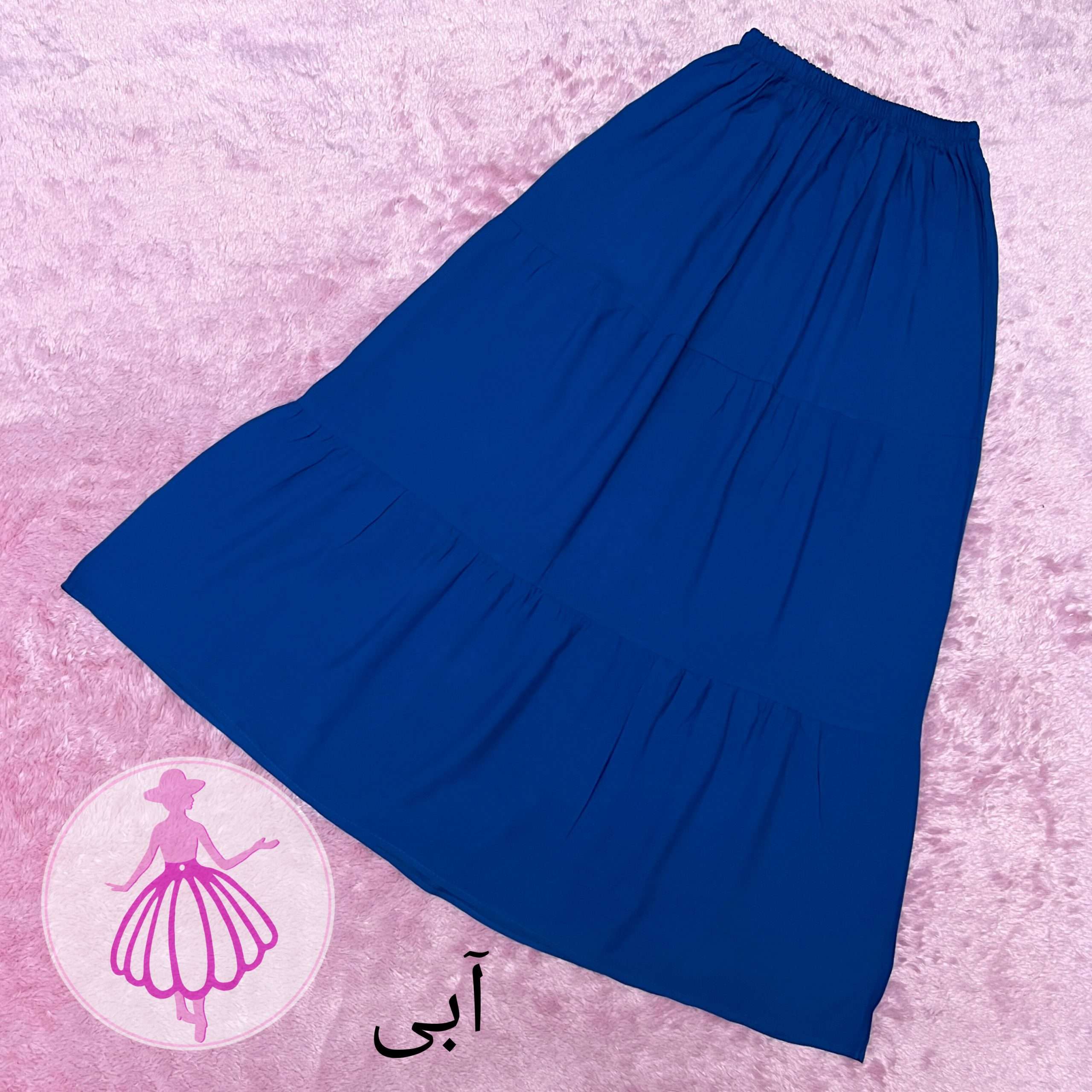 دامن نخی طبقه ای پالت رنگای پاییزی در رنگبندی - Image 3