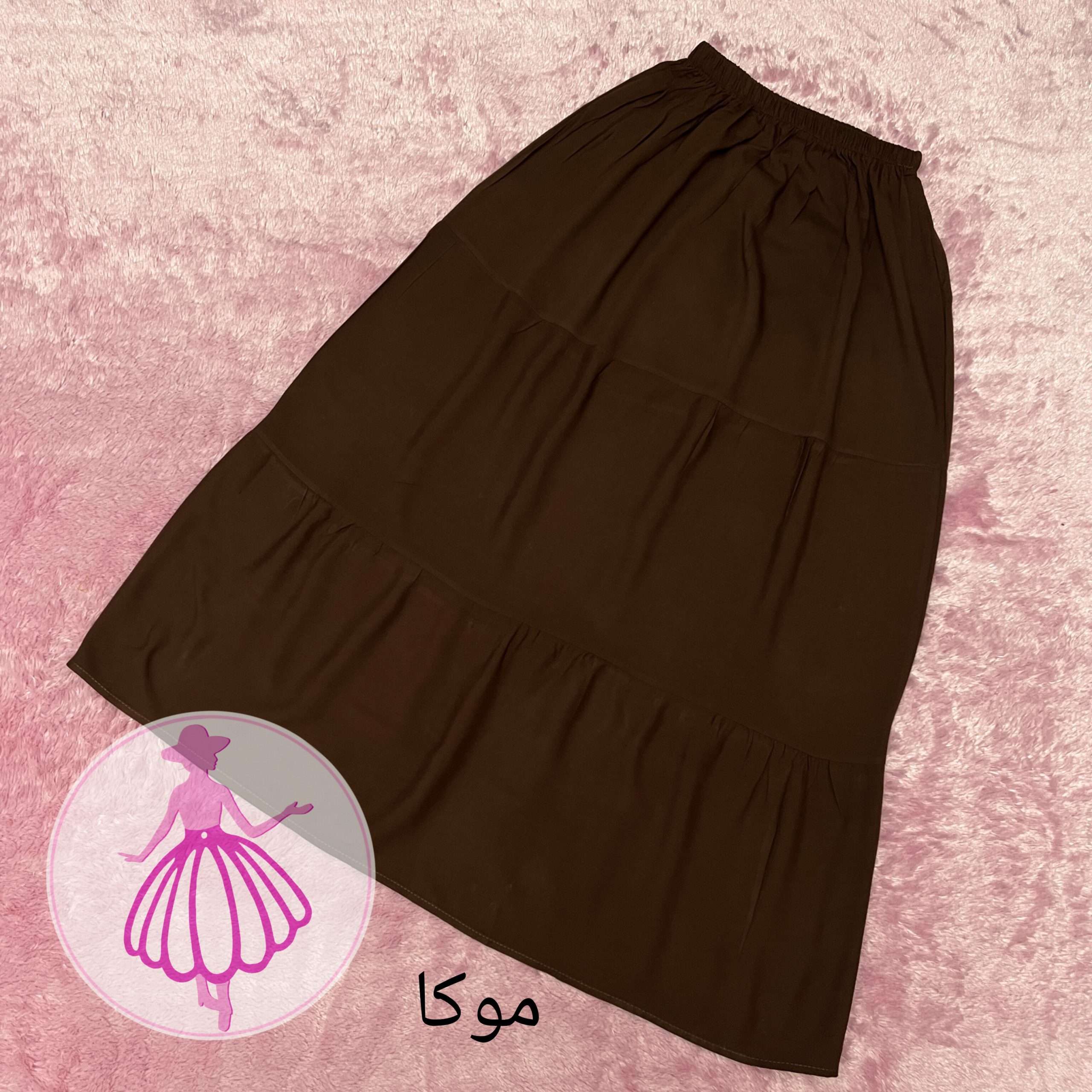 دامن نخی طبقه ای پالت رنگای پاییزی در رنگبندی