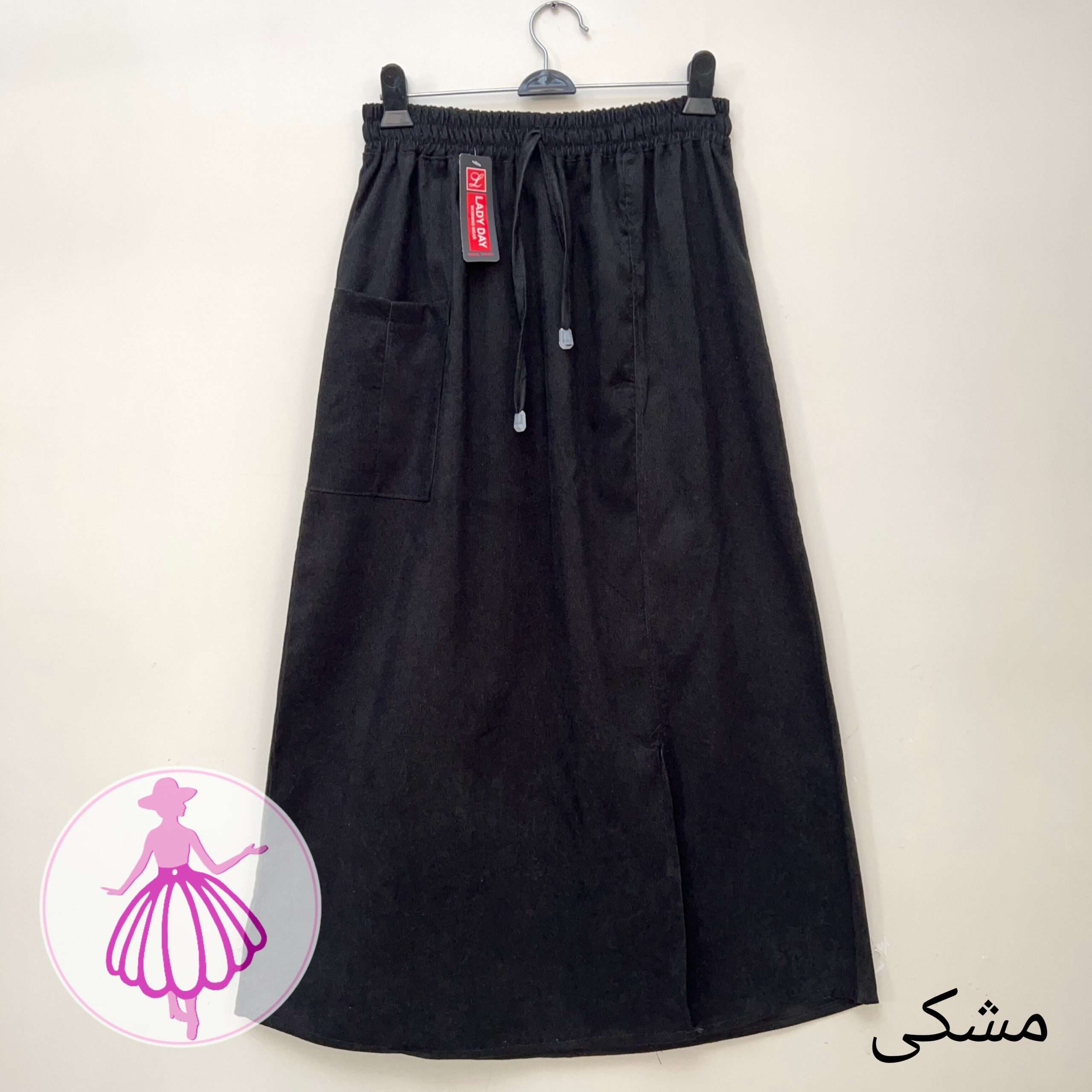 دامن مخمل کبریتی چاکدار در رنگبندی متنوع(کد1418) - Image 5