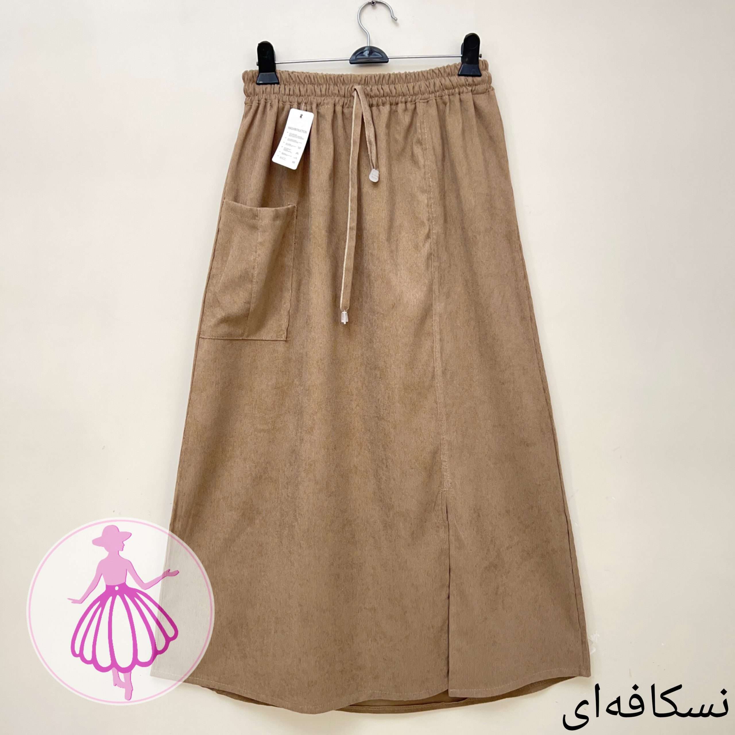 دامن مخمل کبریتی چاکدار در رنگبندی متنوع(کد1418) - Image 6