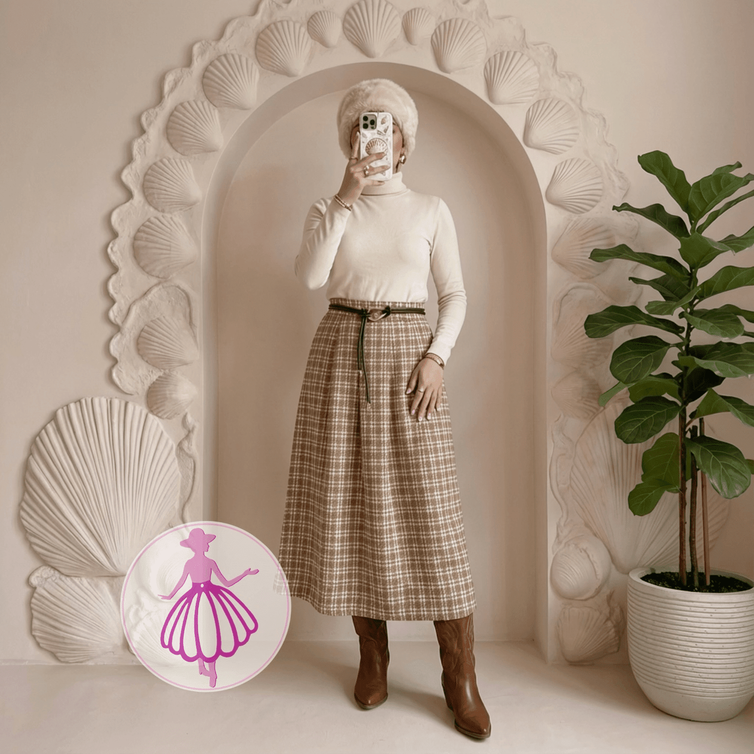 دامن چهارخونه پشمی بلند در رنگبندی متنوع(کالکشن 2) - Image 18