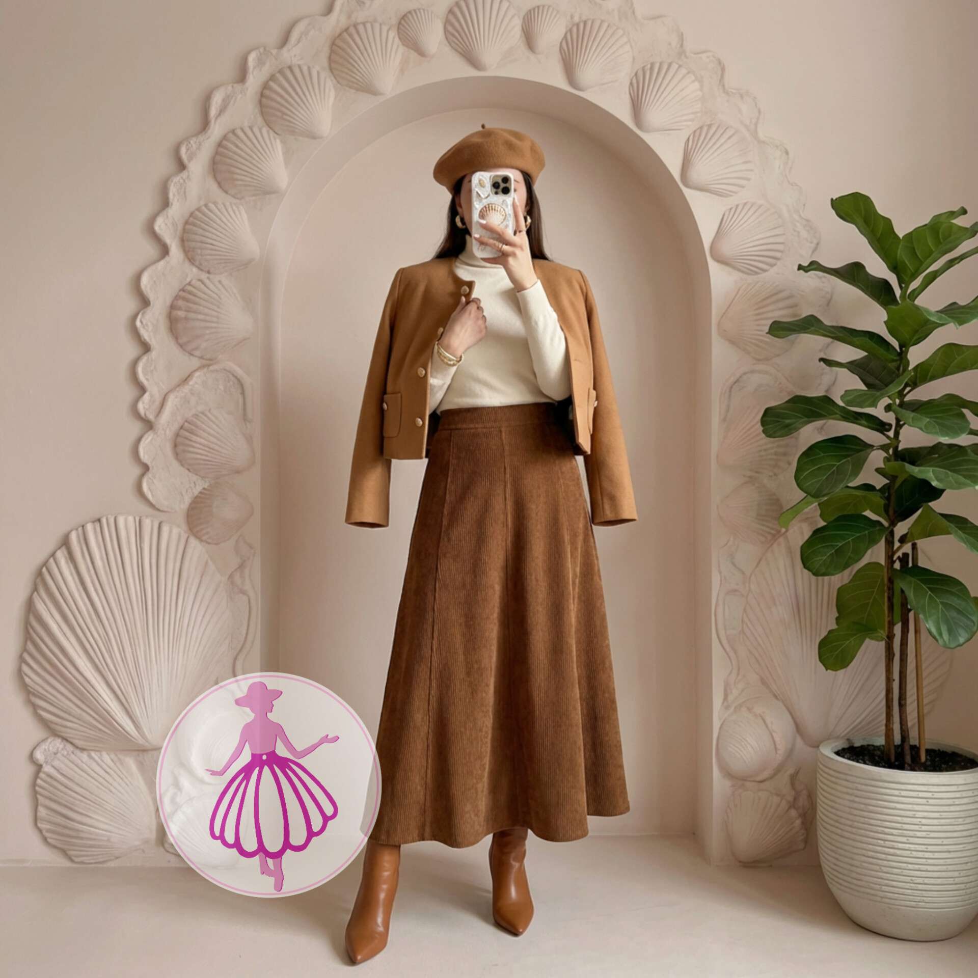 دامن مخمل کلوش بلند در رنگبندی متنوع(کد1425)