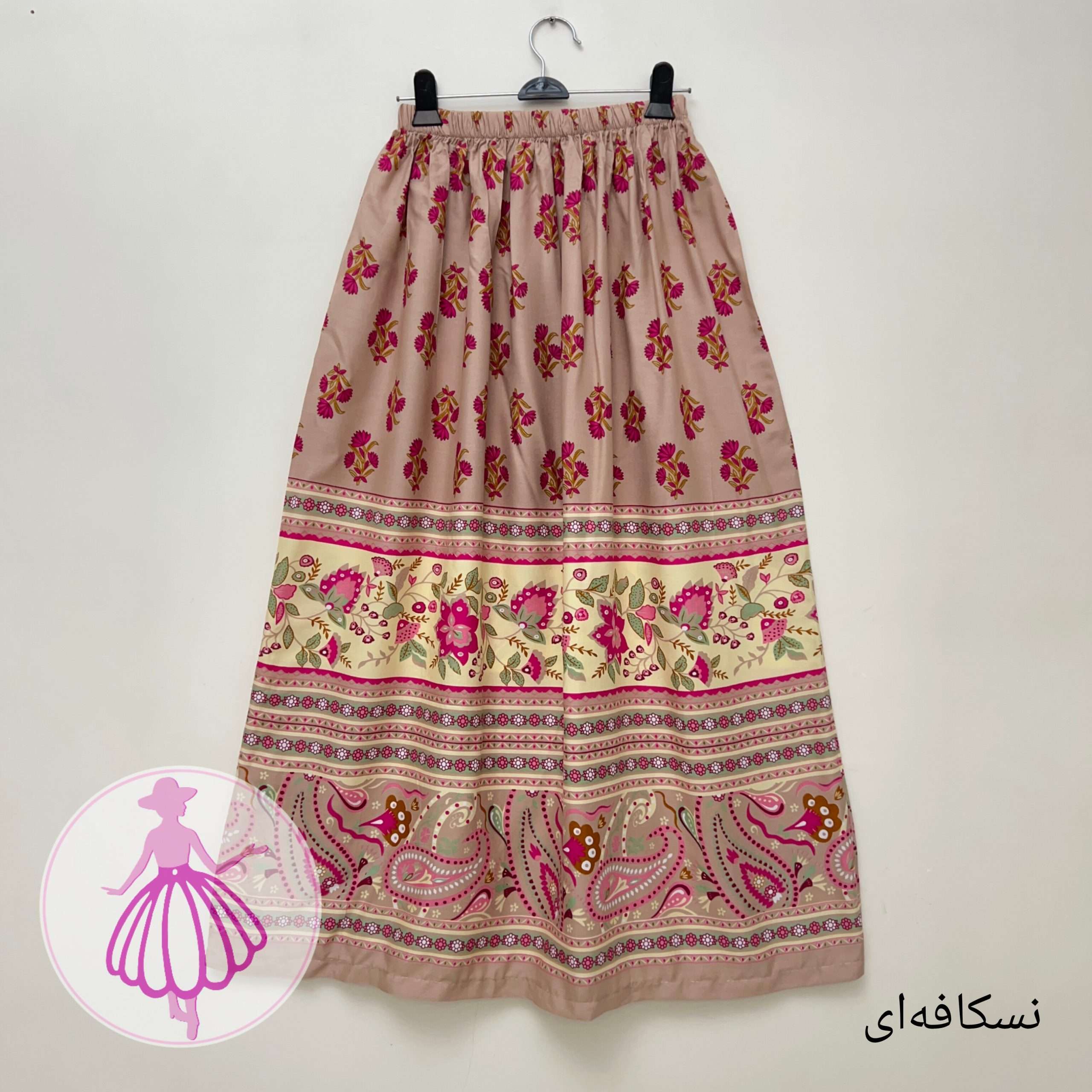 دامن نخی بلند طرح ماهک در رنگبندی متنوع - Image 3