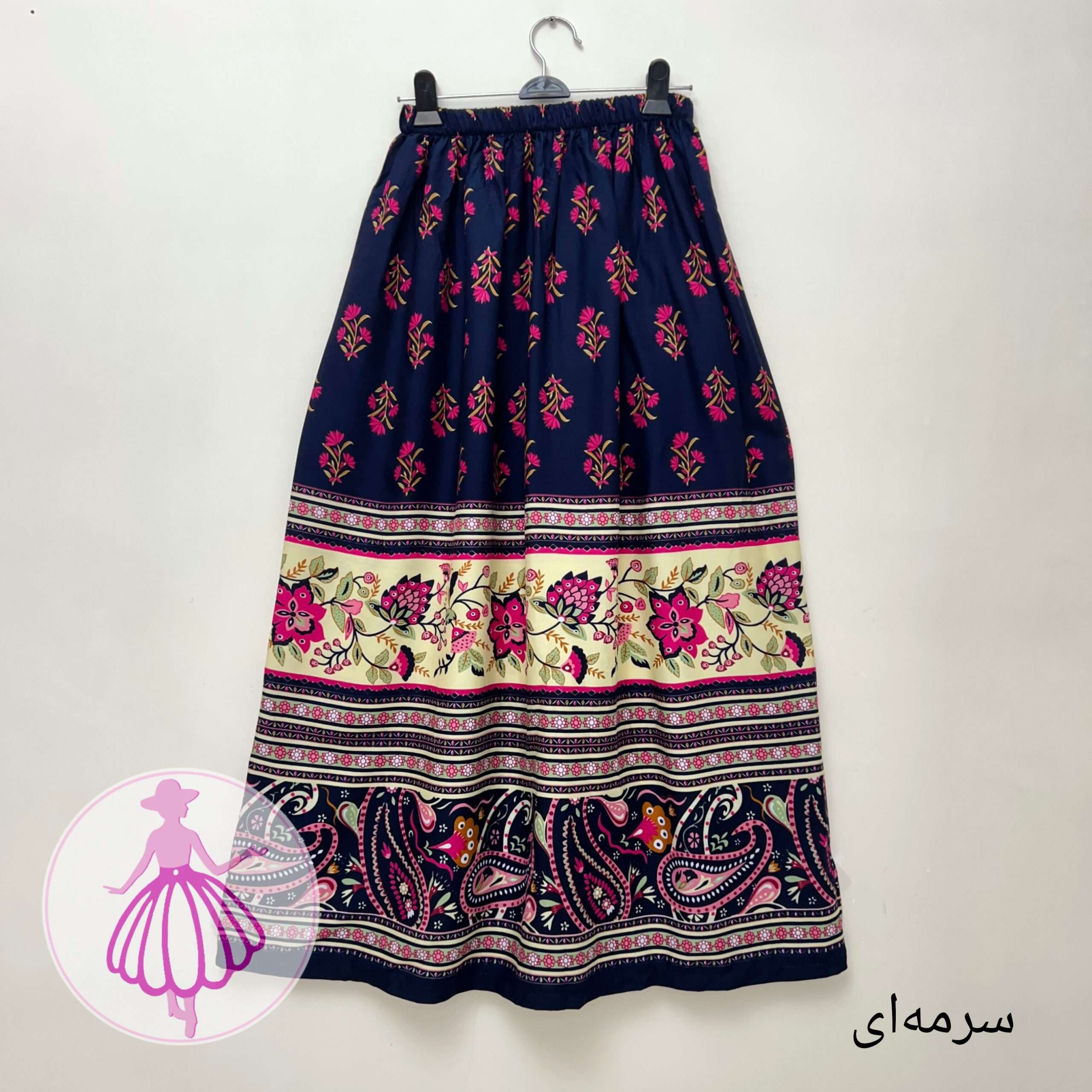 دامن نخی بلند طرح ماهک در رنگبندی متنوع - Image 5