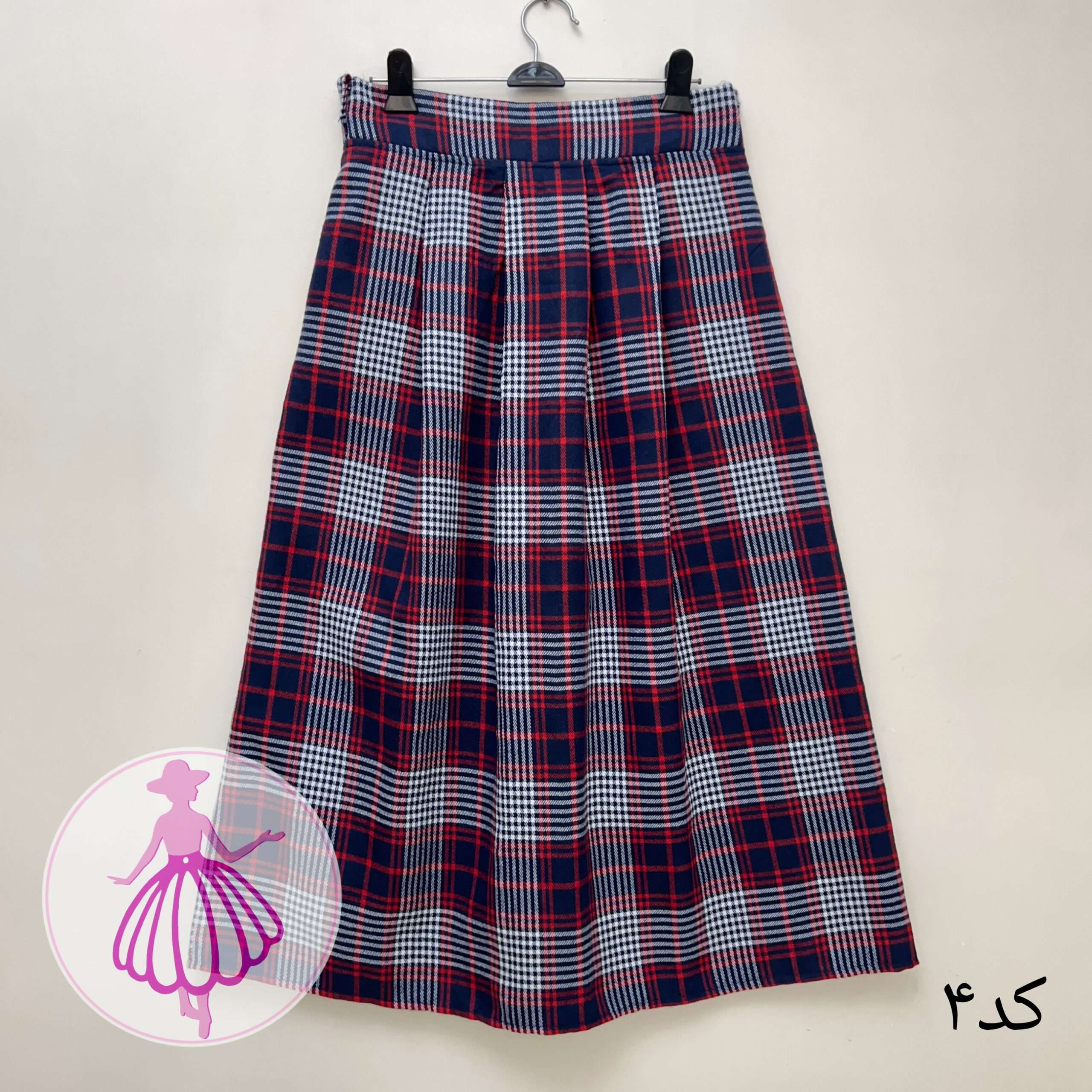 دامن چهارخونه پشمی بلند در رنگبندی متنوع(کالکشن 1) - Image 5