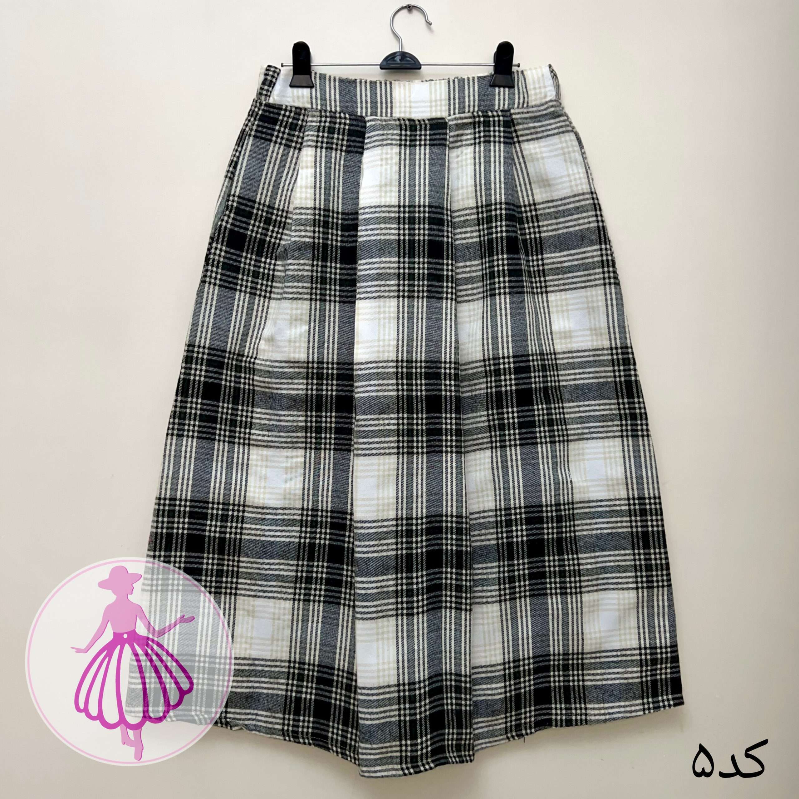 دامن چهارخونه پشمی بلند در رنگبندی متنوع(کالکشن 1) - Image 6