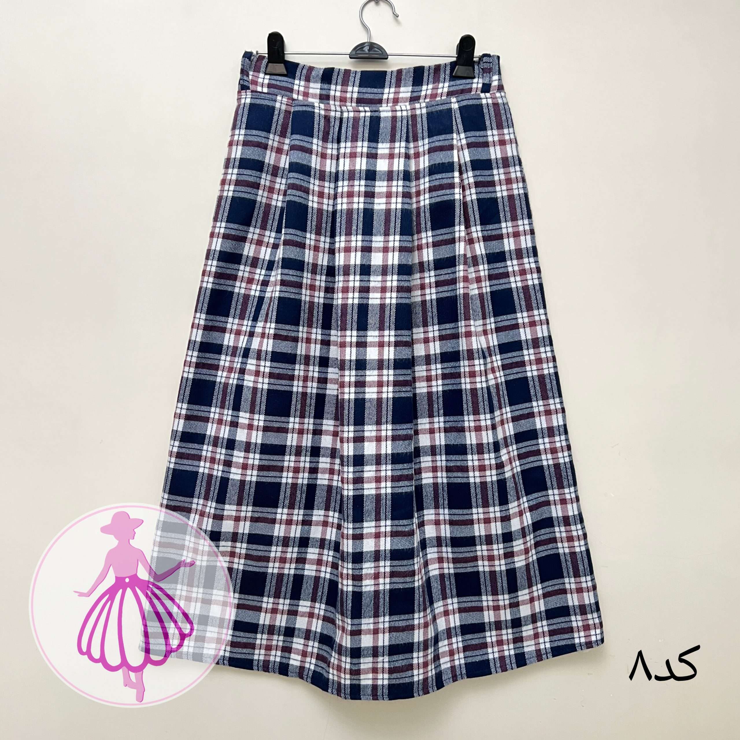 دامن چهارخونه پشمی بلند در رنگبندی متنوع(کالکشن 2) - Image 4