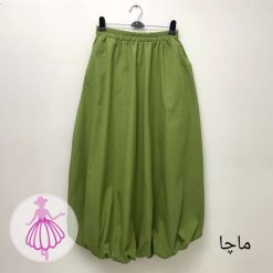 دامن لینن بالونی بلند - تصویر 15