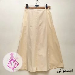 دامن لینن نیم کلوش بلند - تصویر 15