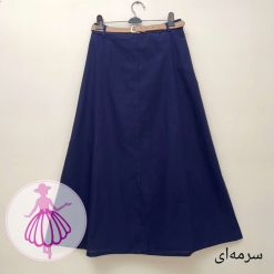 دامن لینن نیم کلوش بلند - تصویر 10