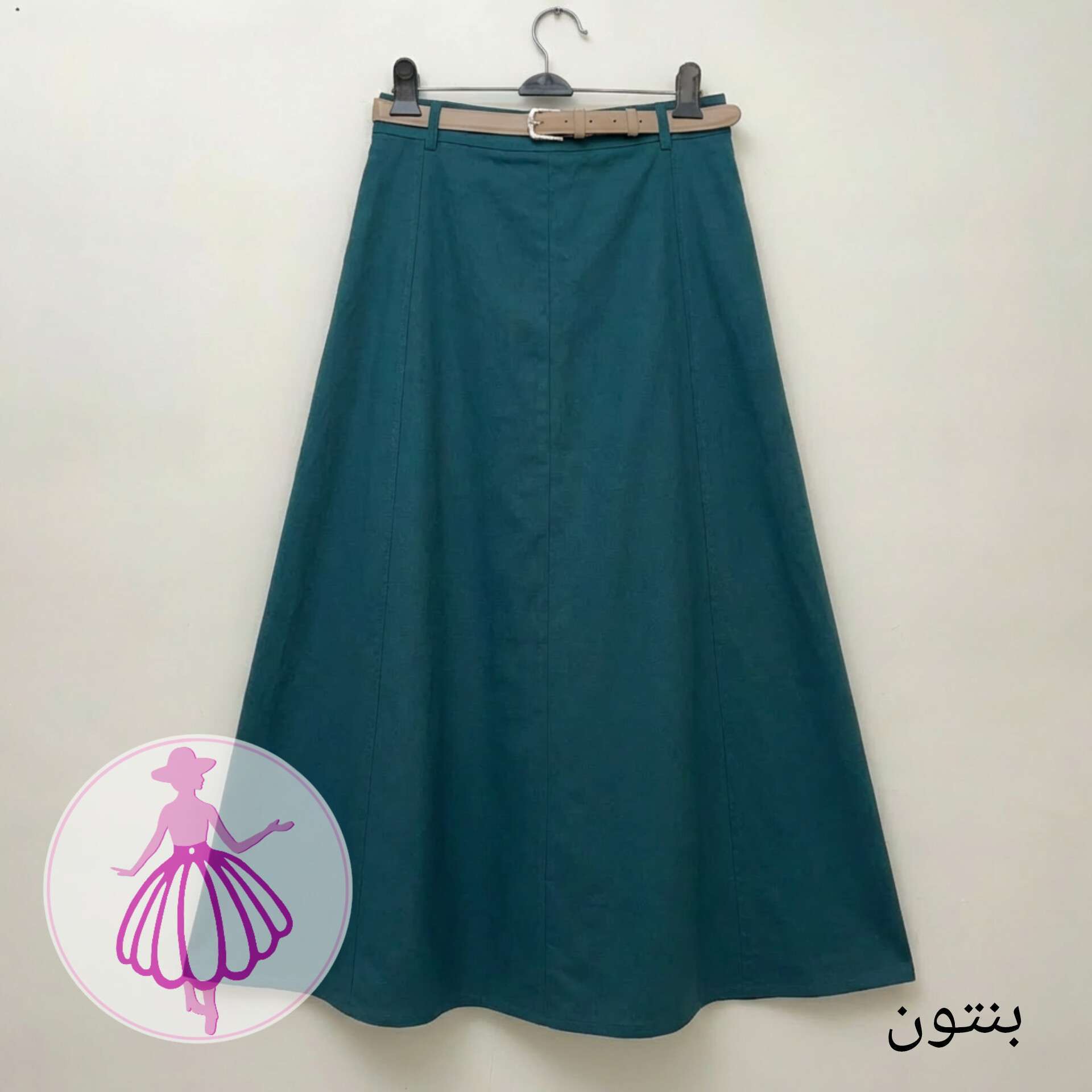 دامن لینن نیم کلوش بلند در رنگبندی متنوع - Image 17