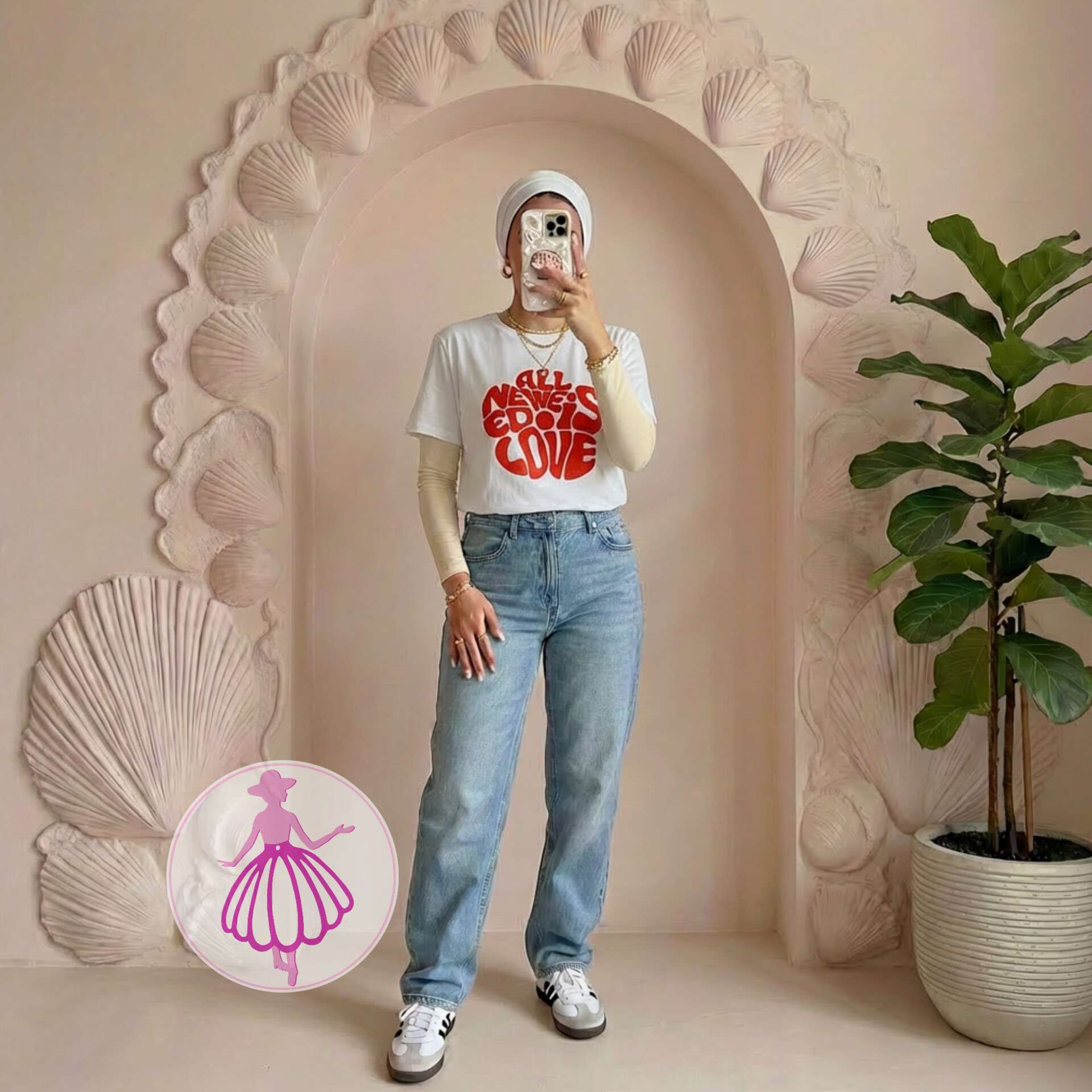 تیشرت سفید مارک دار اروپایی sinsay(کد1283)