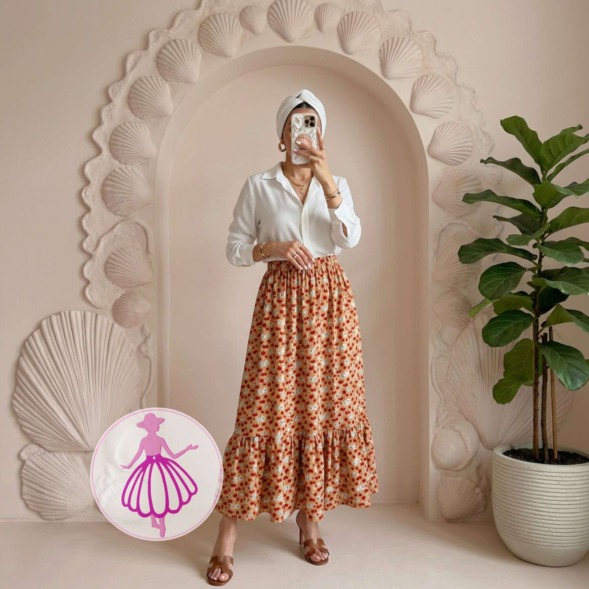 دامن کرپ پفکی بلند در رنگبندی متنوع(کد1358)