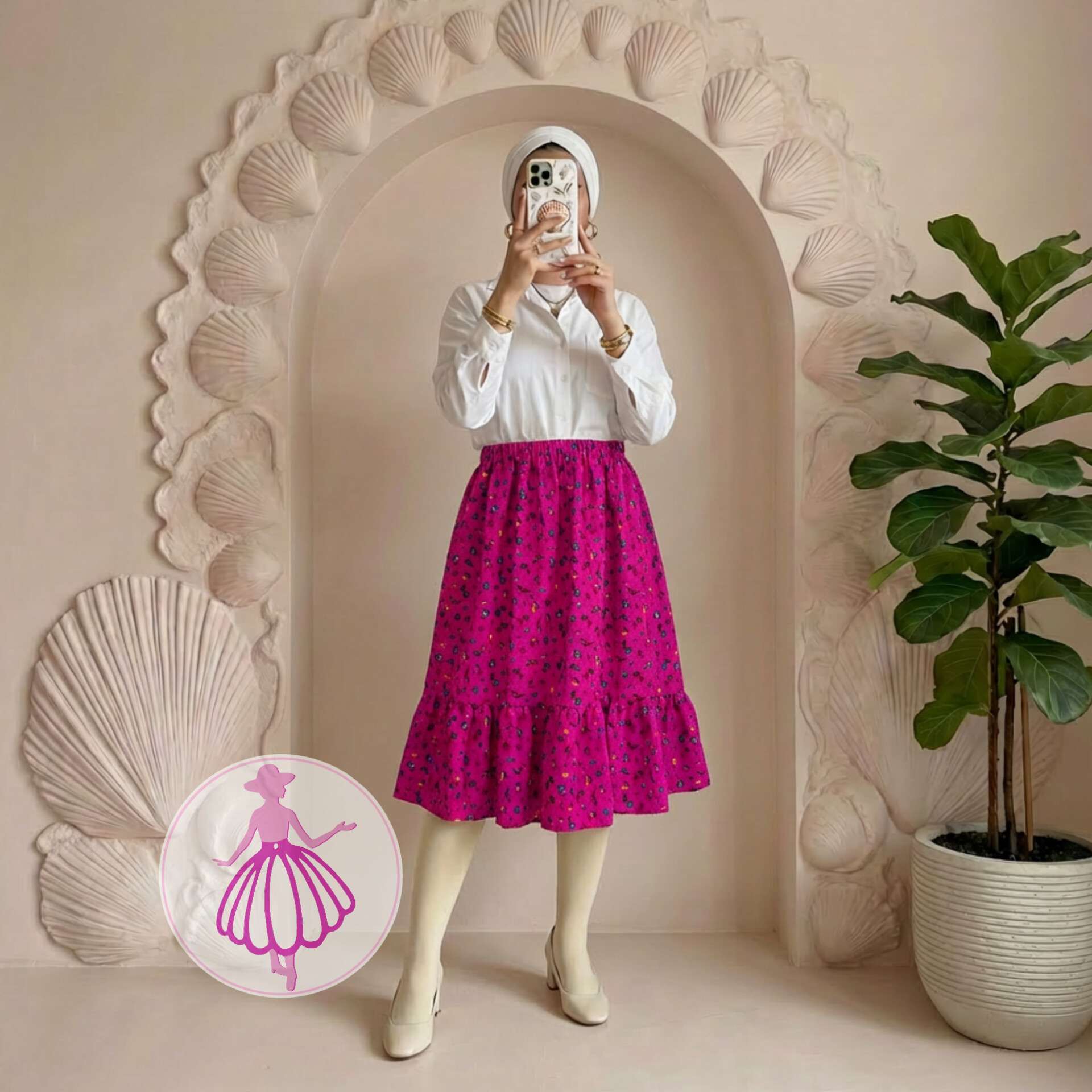 دامن کرپ پفکی کوتاه کالکشن 3 در رنگبندی متنوع (کد1406)