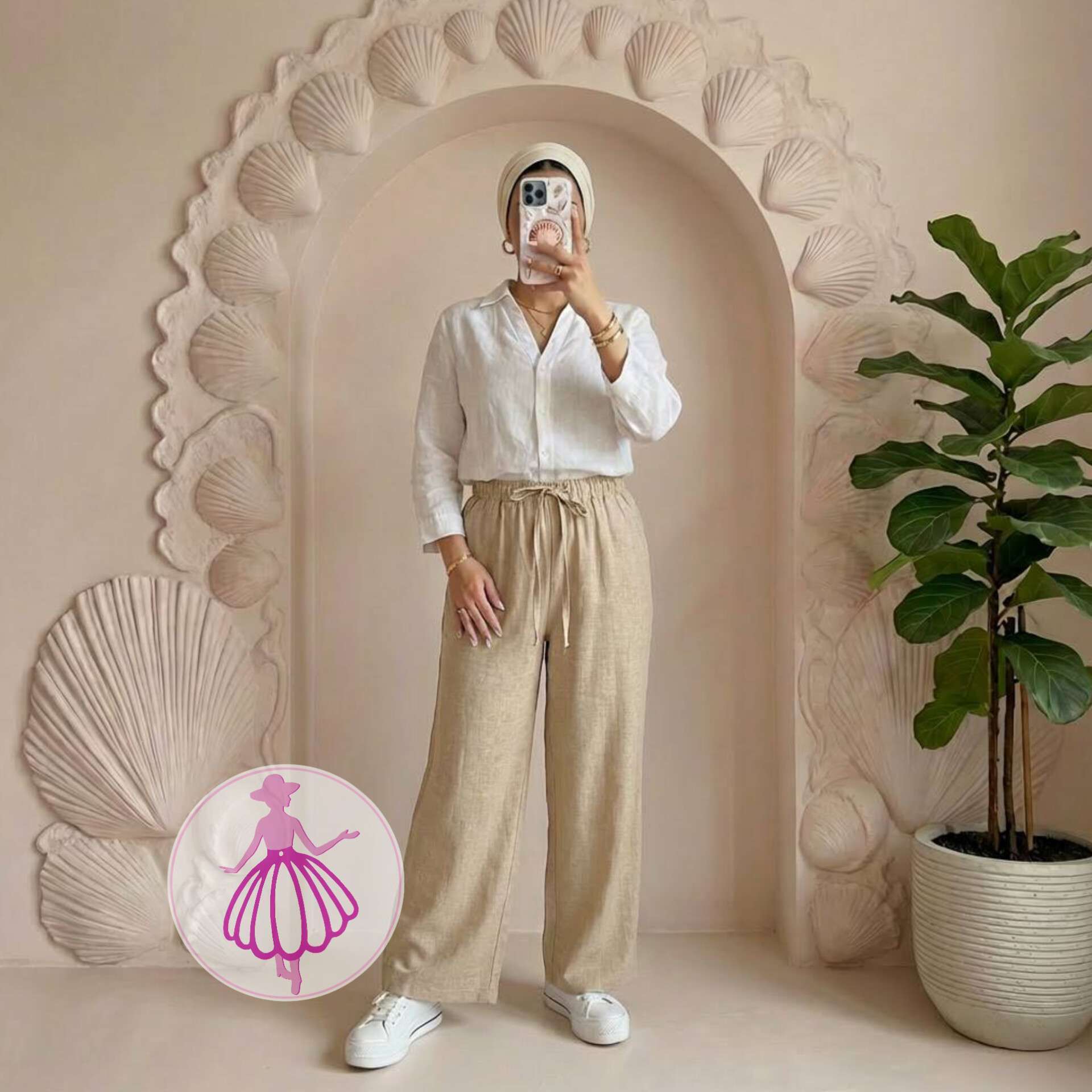 شلوار زنانه نیم بگ شانتون در رنگبندی متنوع(کد1398)