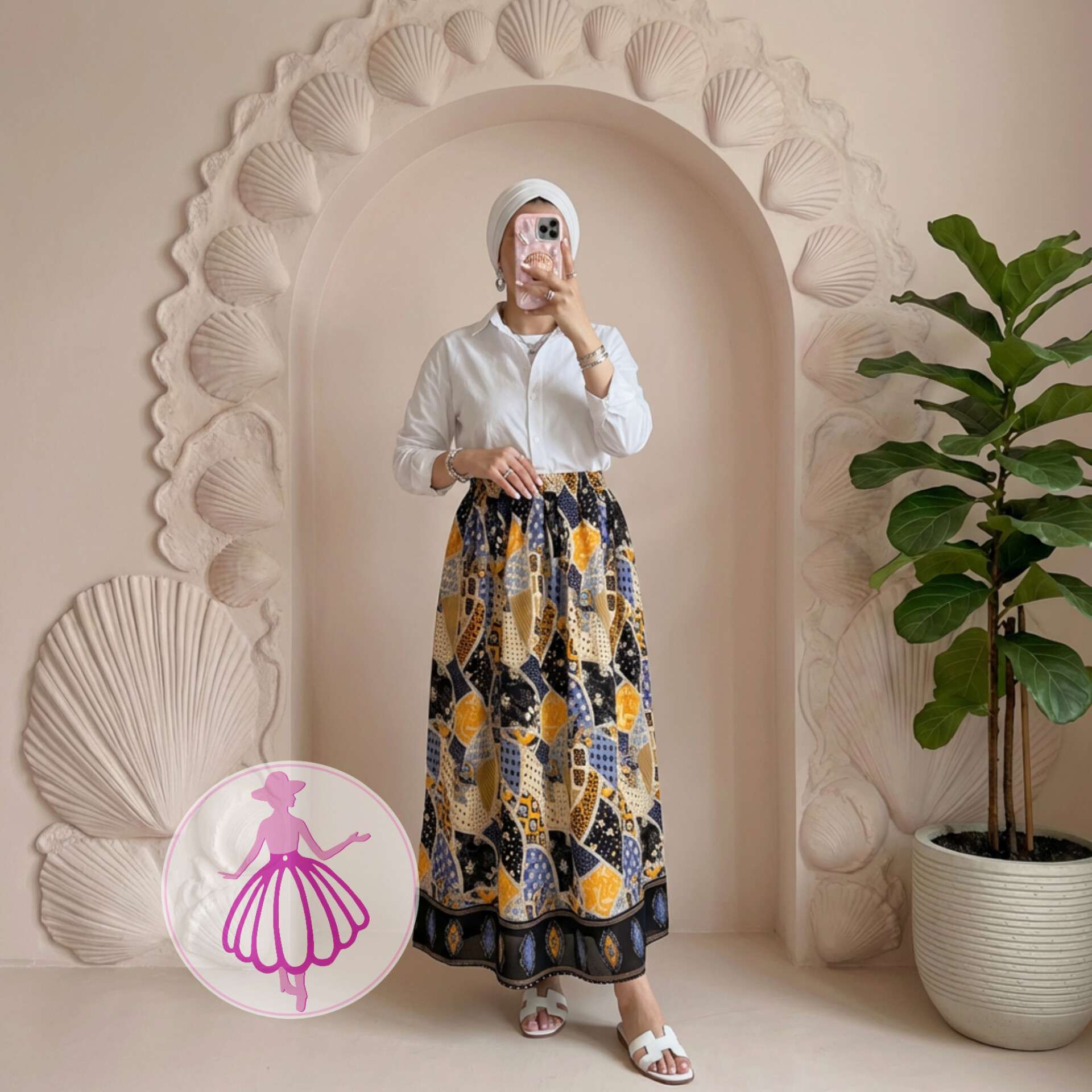 دامن نخی چهل تیکه بلند در رنگبندی متنوع