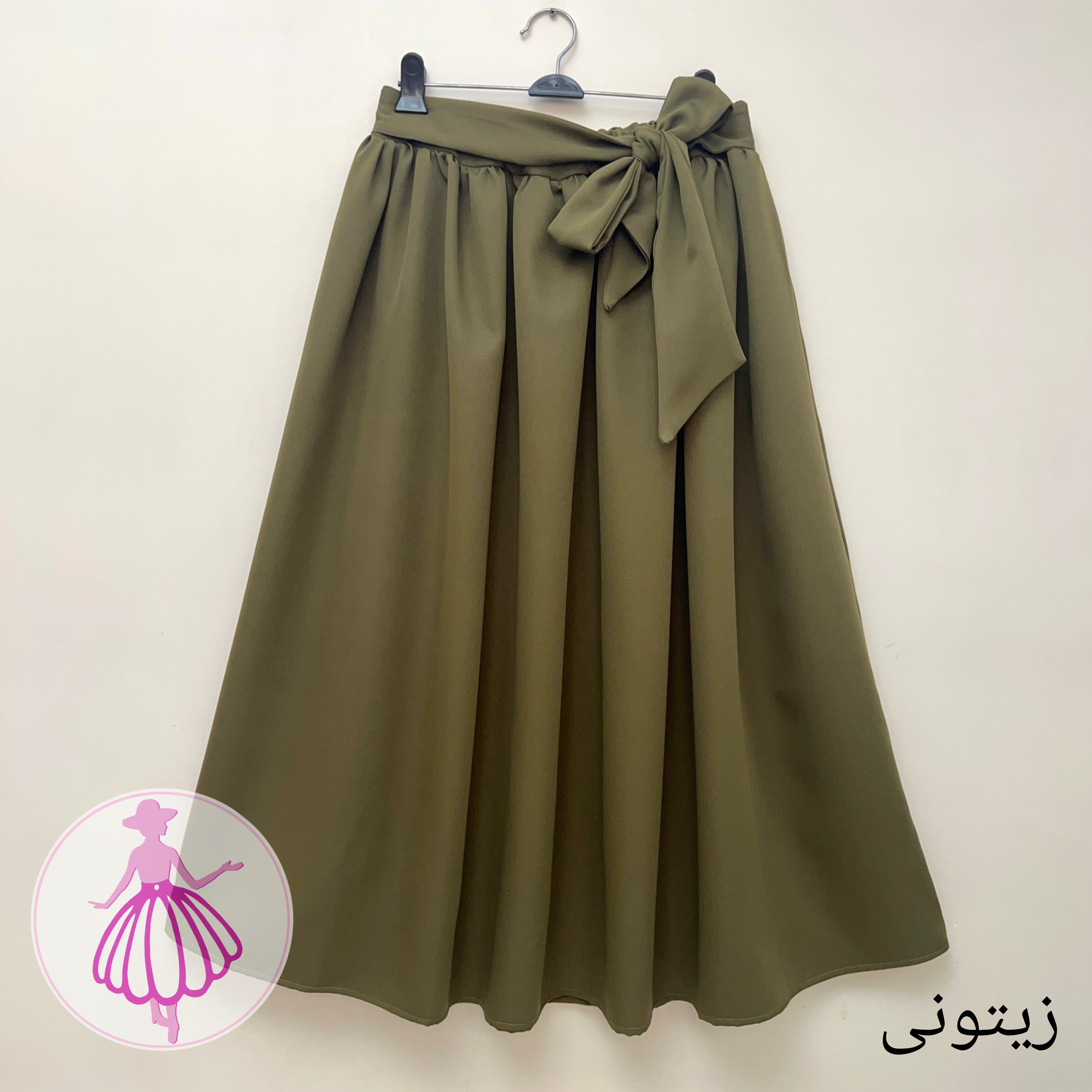 دامن پاپیونی پرچین کلوش بلند - Image 12