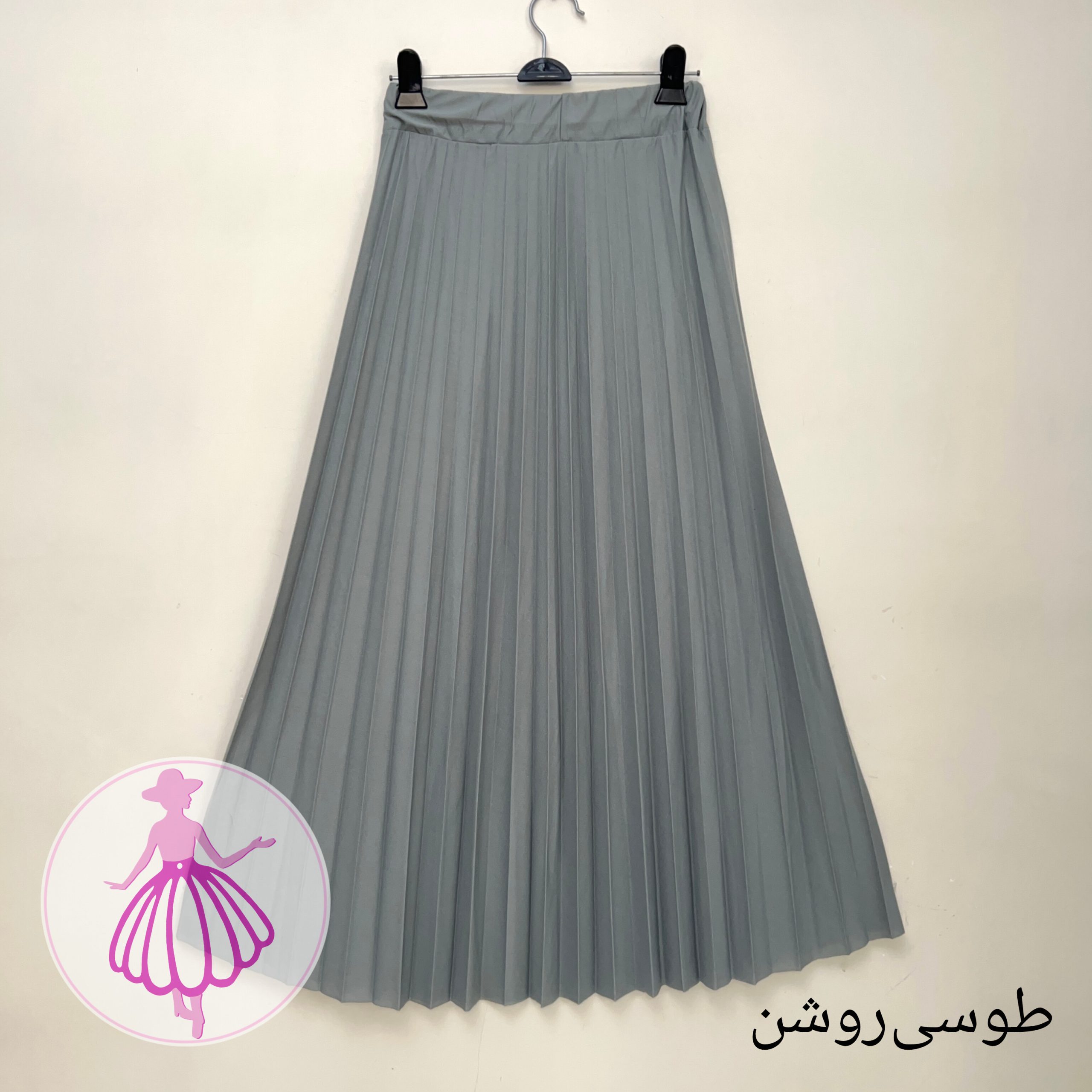 دامن پلیسه کرپ جودون بلند در رنگبندی متنوع(کد1442) - Image 6