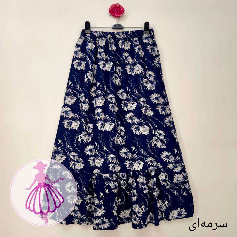 دامن گل داودی چیندار در رنگبندی شیک - Image 7
