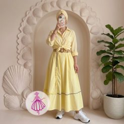 دامن لینن کلوش بلند رها