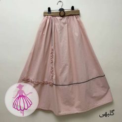 دامن لینن کلوش بلند رها - تصویر 10