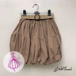 دامن لینن بالونی کوتاه - تصویر 4
