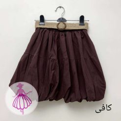 دامن لینن بالونی کوتاه - تصویر 2