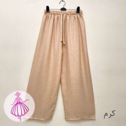 شلوار شانتون لمه دار نیم بگ - تصویر 3