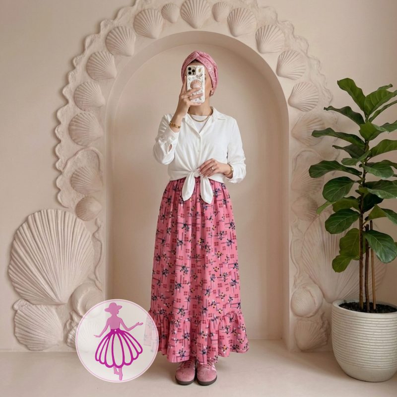 دامن کرپ پفکی مربعی بلند - Image 2
