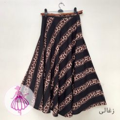 دامن پلنگی پرچین بلند مزونی - تصویر 8