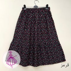 دامن نخی کوتاه قلبی ریز