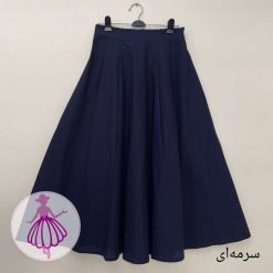 دامن پیلی دار کلوش بلند - تصویر 2