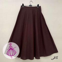 دامن پیلی دار کلوش بلند - تصویر 4